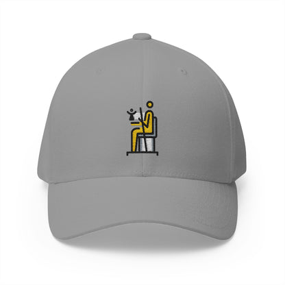 Statue Of Zeus At Olympia Emoji Grey Cap – Premium by Capmoji