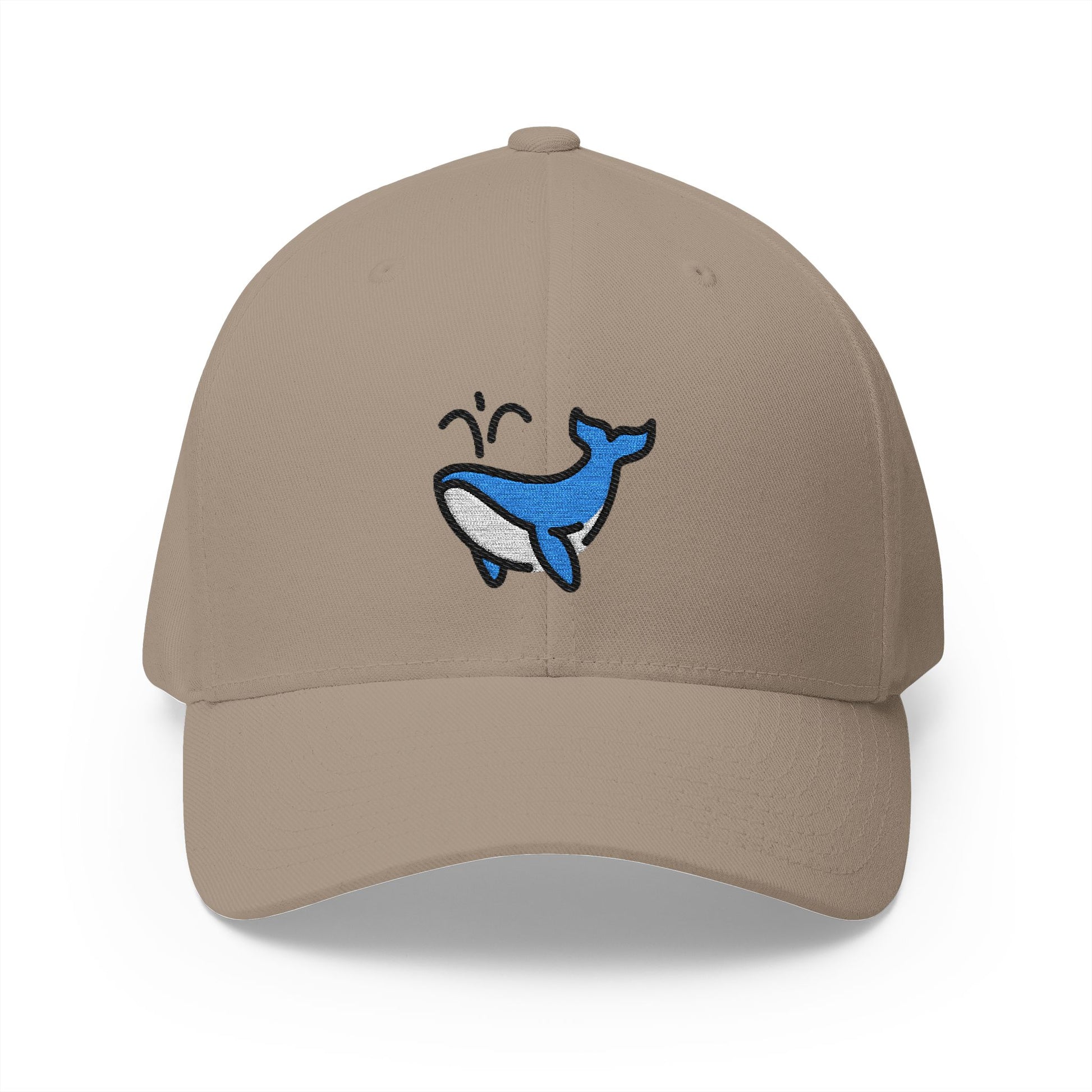 Spouting Whale Emoji Khaki Cap – Premium by Capmoji