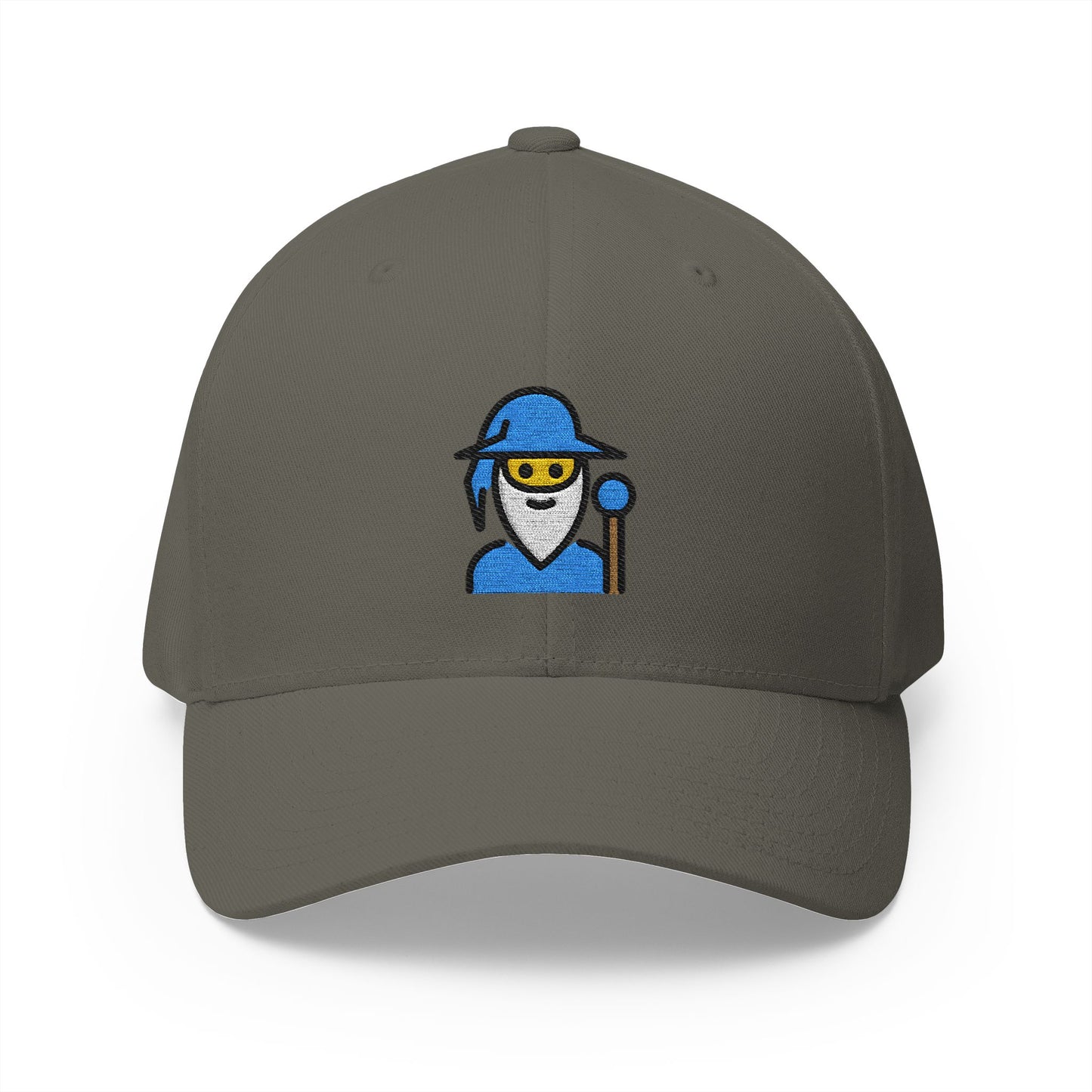 Man Mage Emoji Olive Cap – Premium by Capmoji