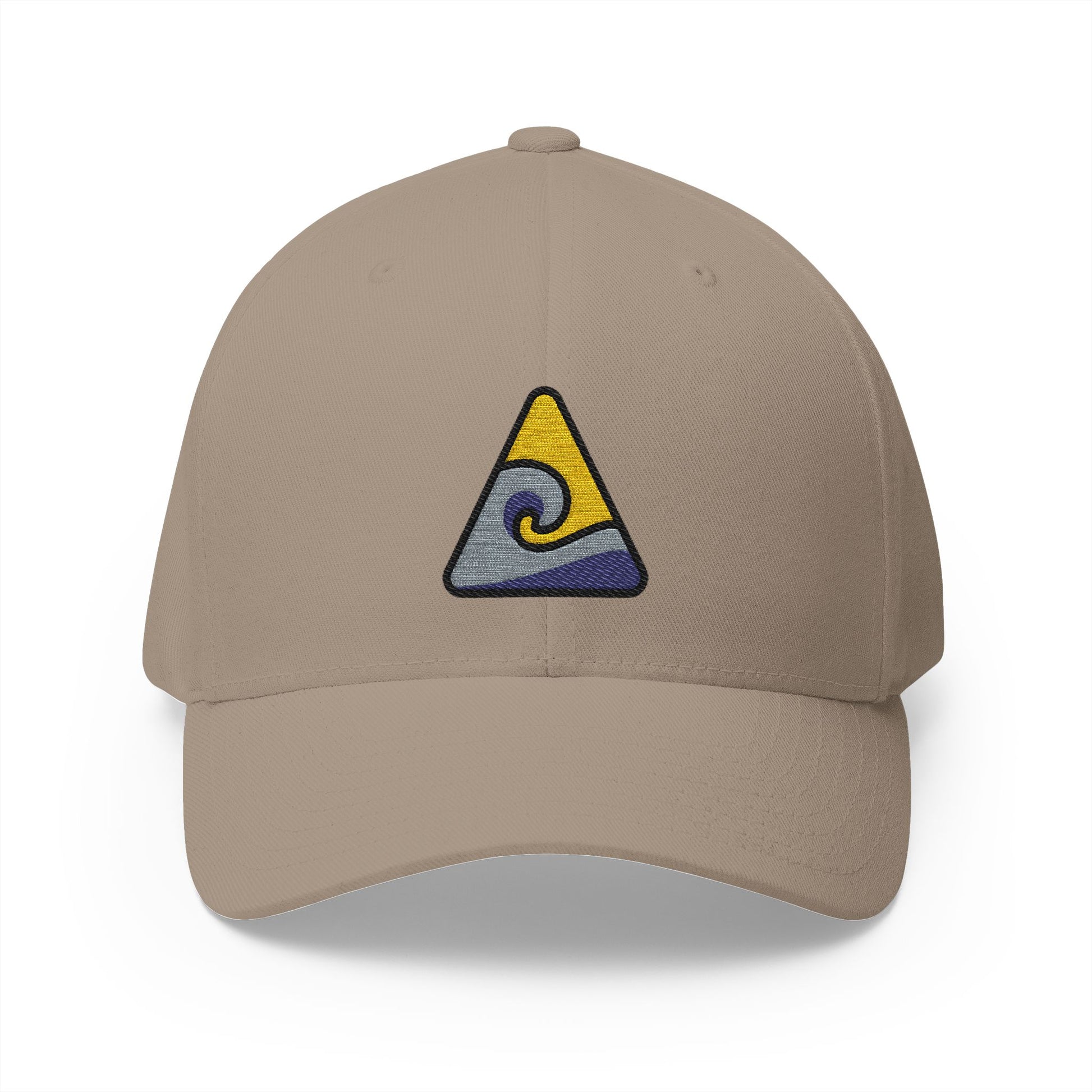 Warning Tsunami Emoji Khaki Cap – Premium by Capmoji
