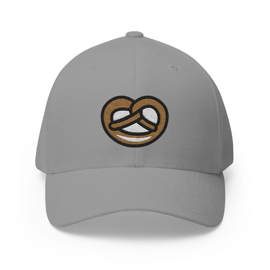 Pretzel Emoji Grey Cap – Premium by Capmoji