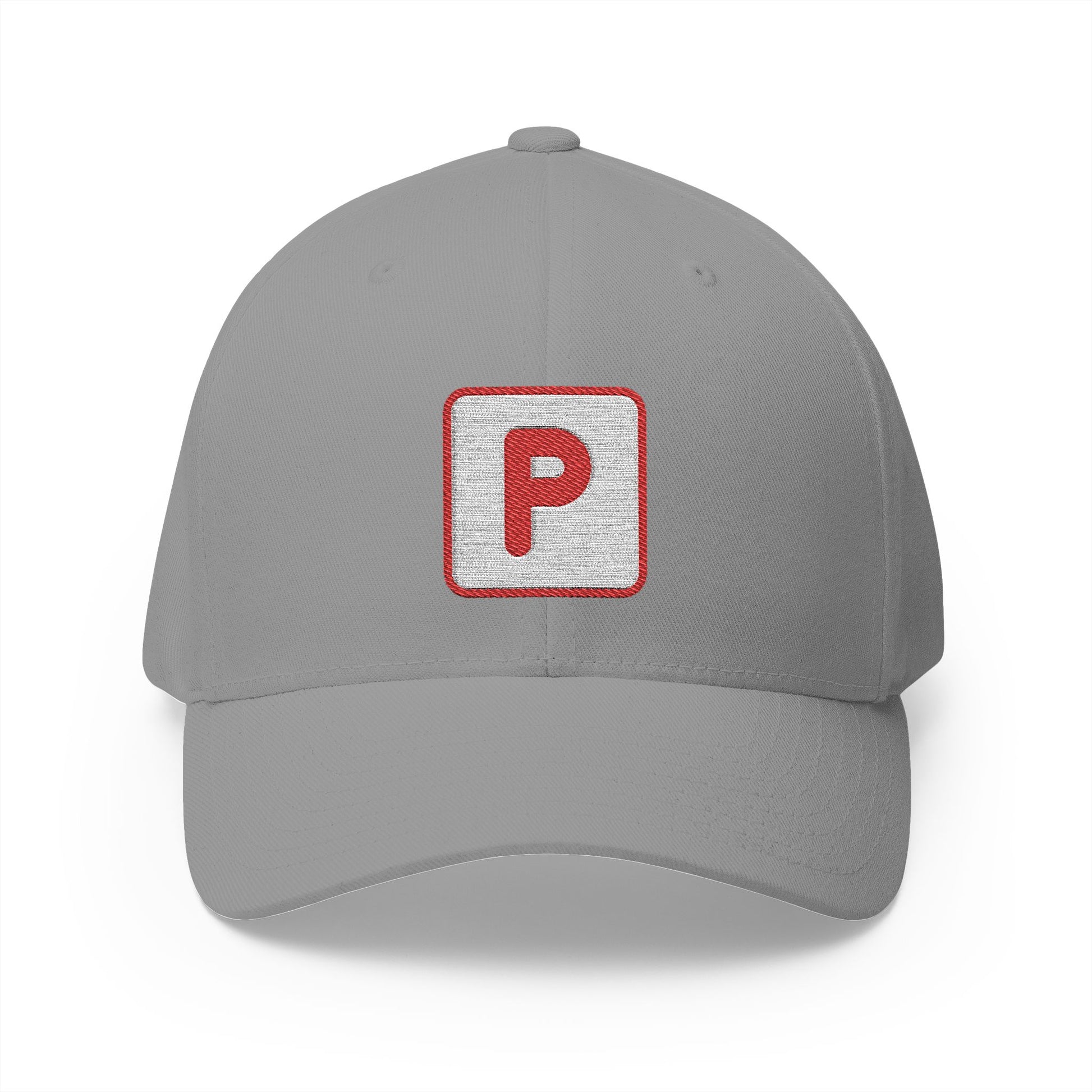P Button Emoji Grey Cap – Premium by Capmoji