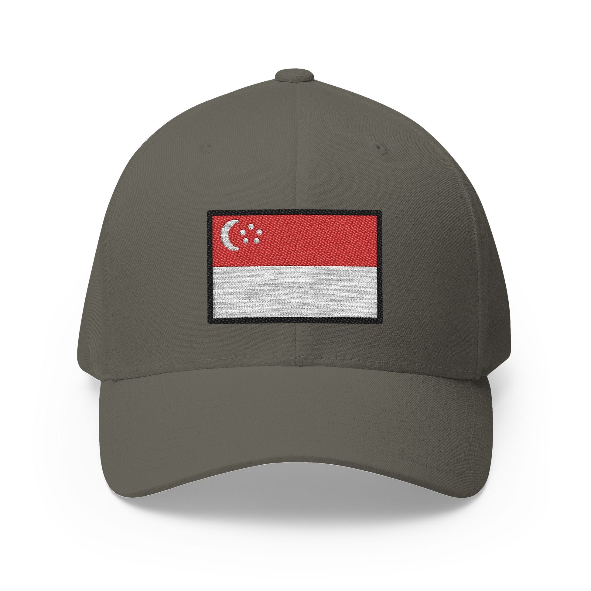 Flag: Singapore Emoji Olive Cap – Premium by Capmoji