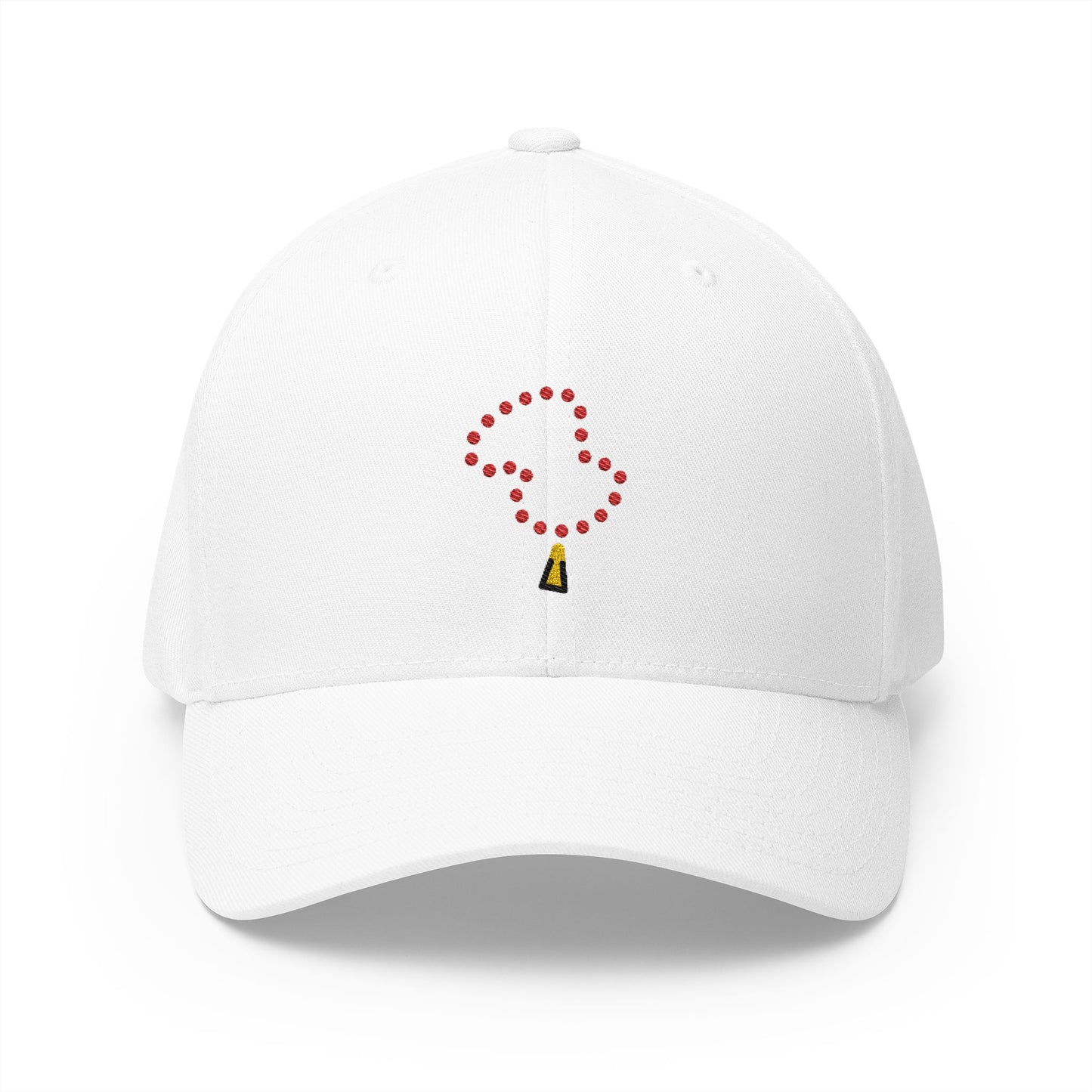 Prayer Beads Emoji White Cap – Premium by Capmoji