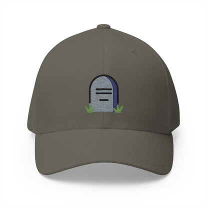 Headstone Emoji Olive Cap – Premium by Capmoji