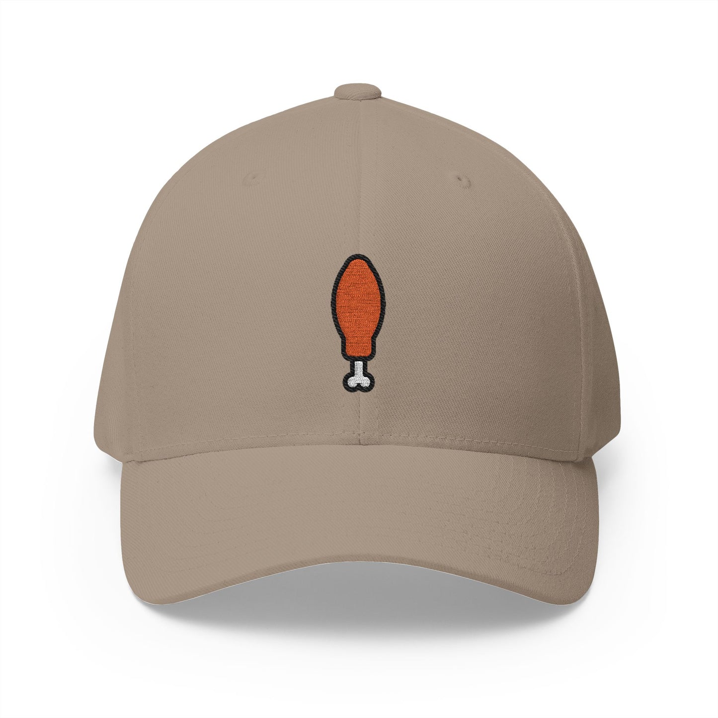 Poultry Leg Emoji Khaki Cap – Premium by Capmoji