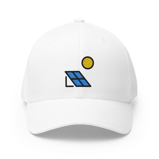Solar Energy Emoji White Cap – Premium by Capmoji