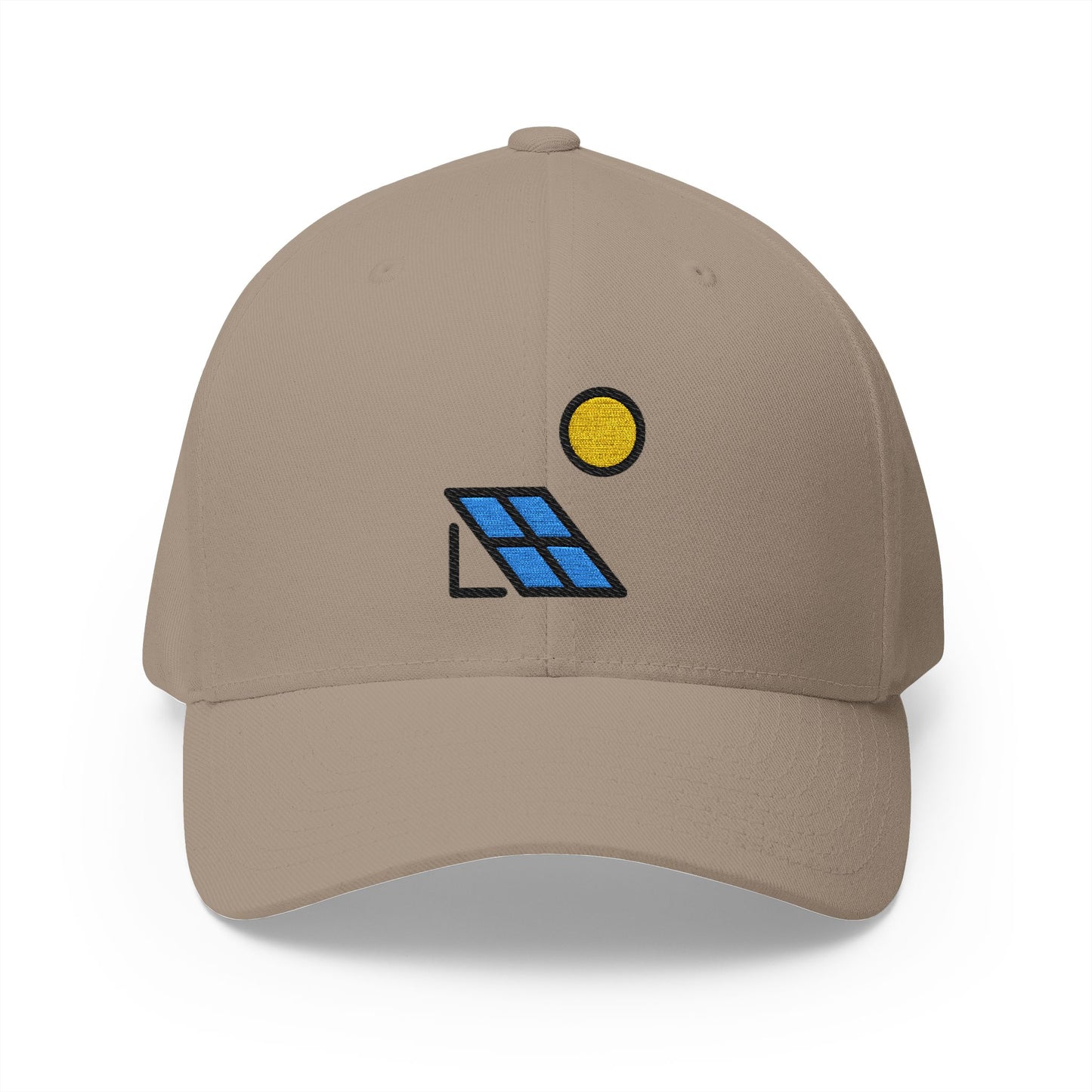 Solar Energy Emoji Khaki Cap – Premium by Capmoji