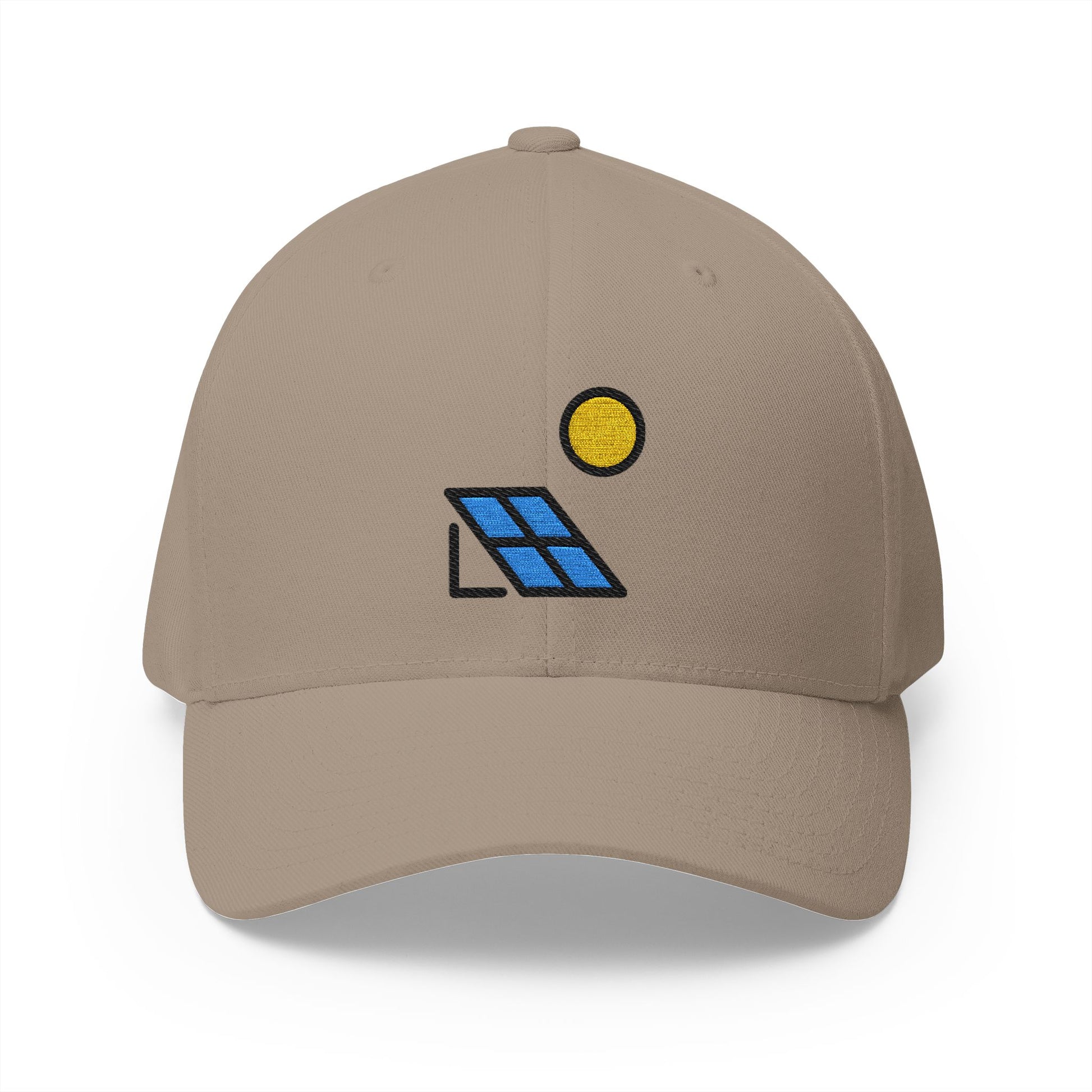Solar Energy Emoji Khaki Cap – Premium by Capmoji