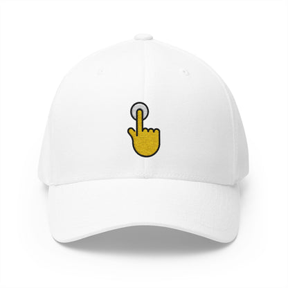 Tap Emoji White Cap – Premium by Capmoji