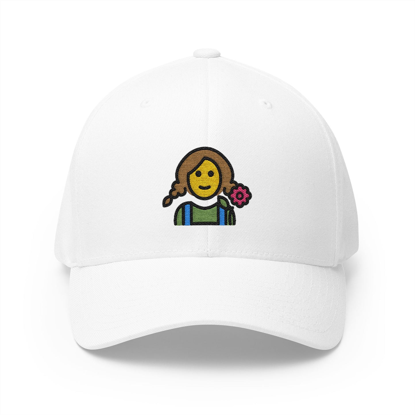 Gardener Woman Emoji White Cap – Premium by Capmoji