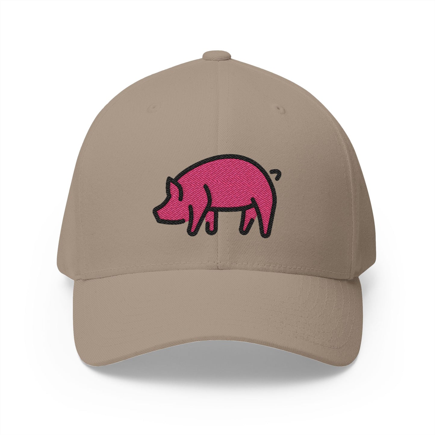 Pig Emoji Khaki Cap – Premium by Capmoji