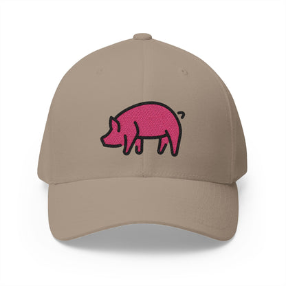 Pig Emoji Khaki Cap – Premium by Capmoji