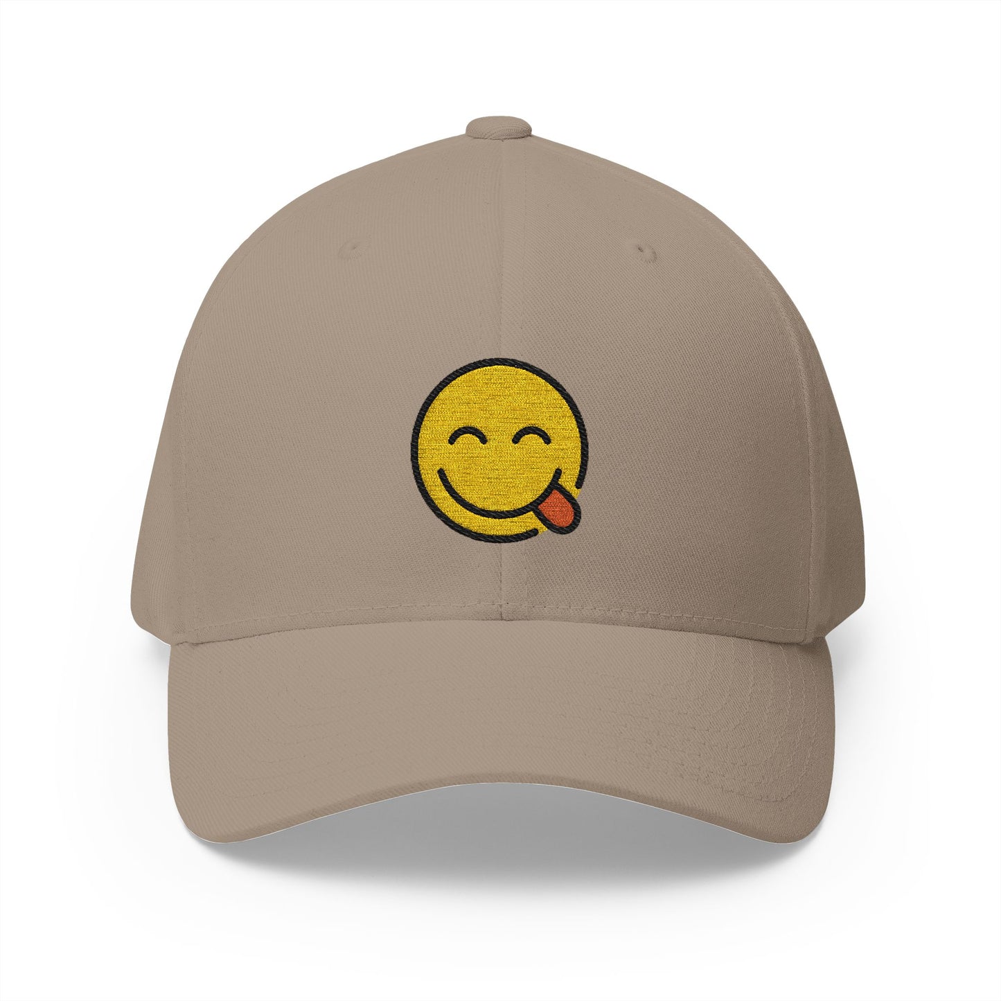 Face Savoring Food Emoji Khaki Cap – Premium by Capmoji