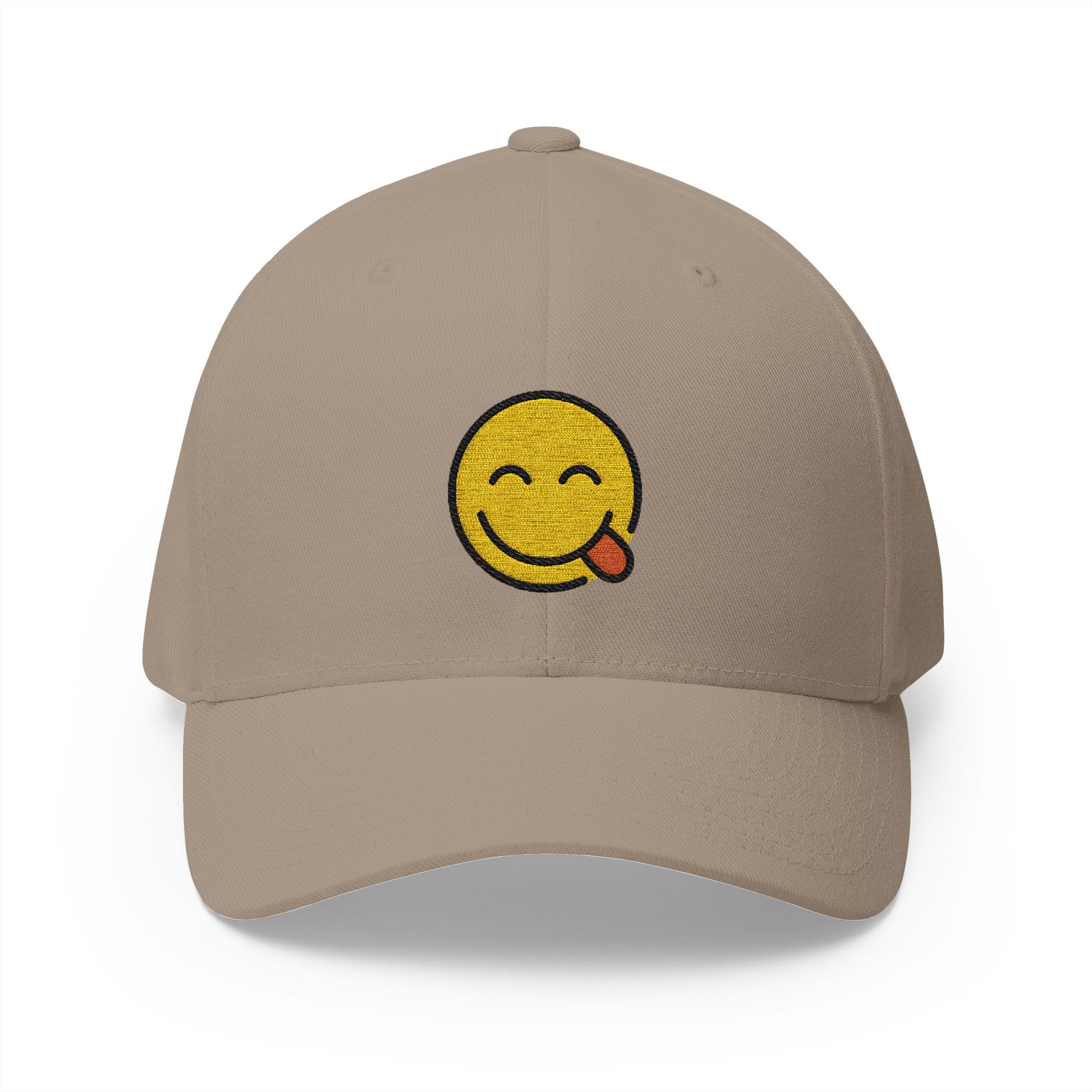 Face Savoring Food Emoji Khaki Cap – Premium by Capmoji