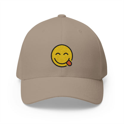 Face Savoring Food Emoji Khaki Cap – Premium by Capmoji