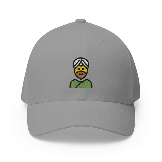 Man Wearing Turban Emoji Grey Cap – Premium by Capmoji