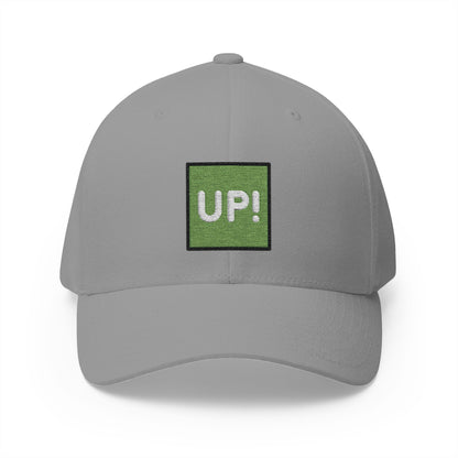 Up! Button Emoji Grey Cap – Premium by Capmoji