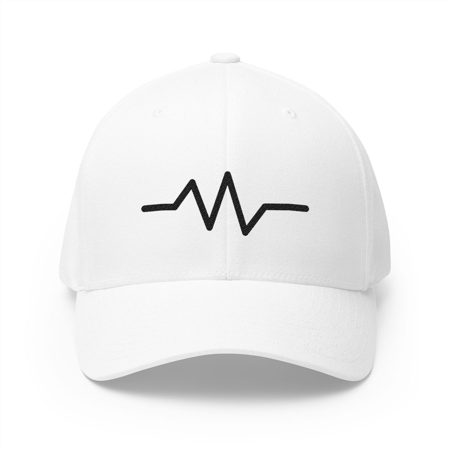 Ecg Waves Emoji White Cap – Premium by Capmoji