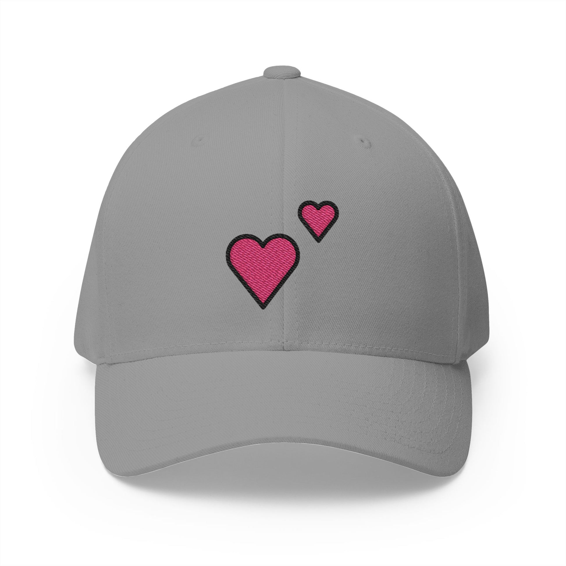 Two Hearts Emoji Grey Cap – Premium by Capmoji