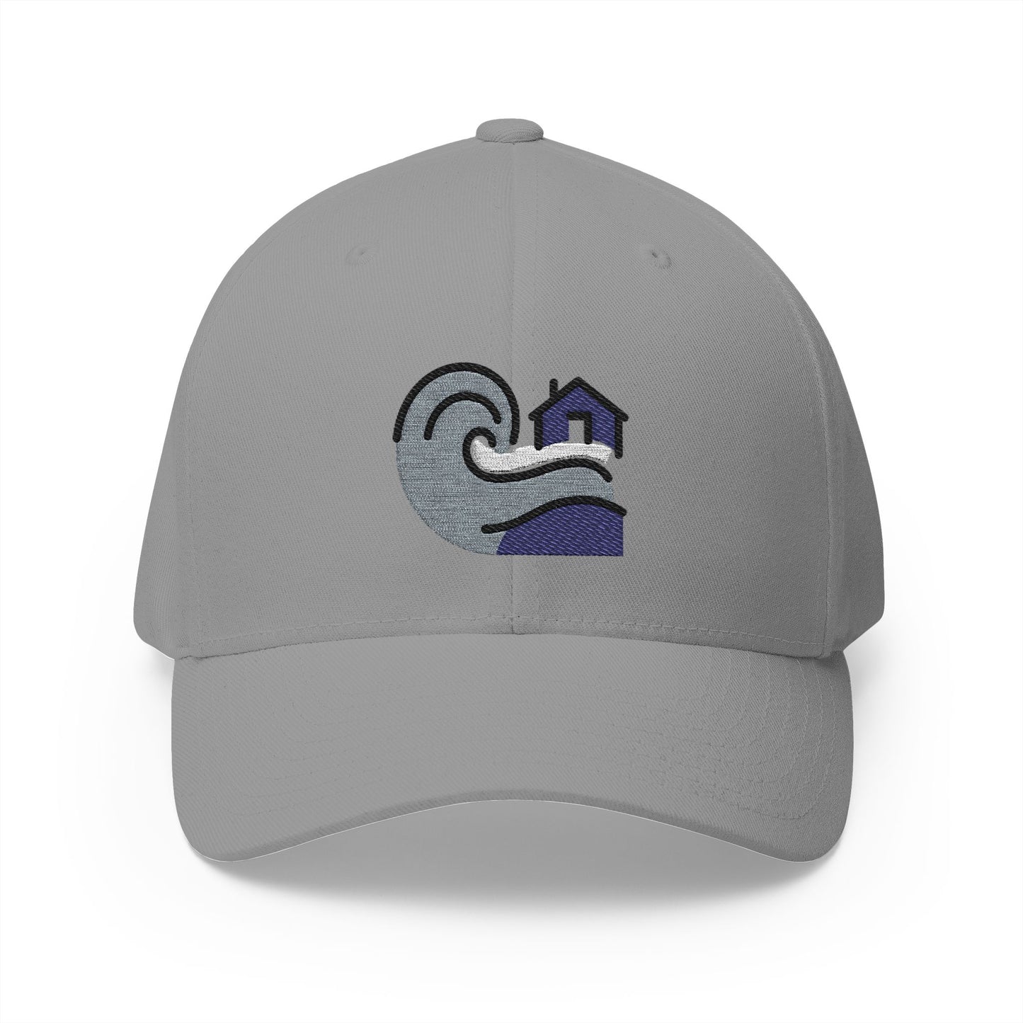 Tsunami Emoji Grey Cap – Premium by Capmoji