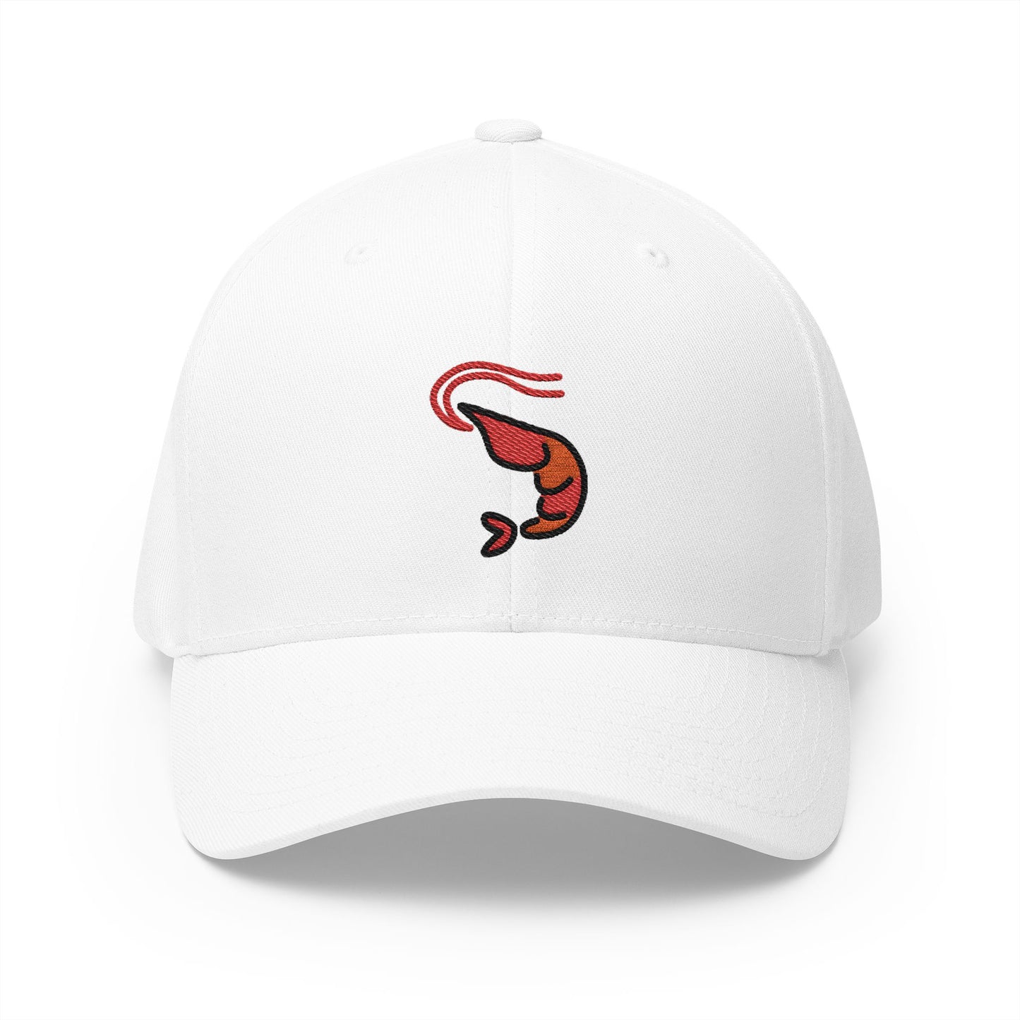 Shrimp Emoji White Cap – Premium by Capmoji