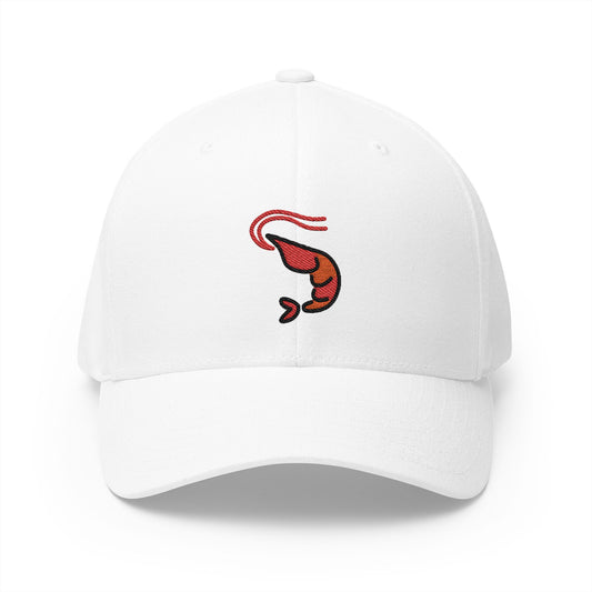 Shrimp Emoji White Cap – Premium by Capmoji