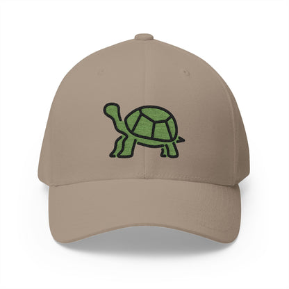 Turtle Emoji Khaki Cap – Premium by Capmoji