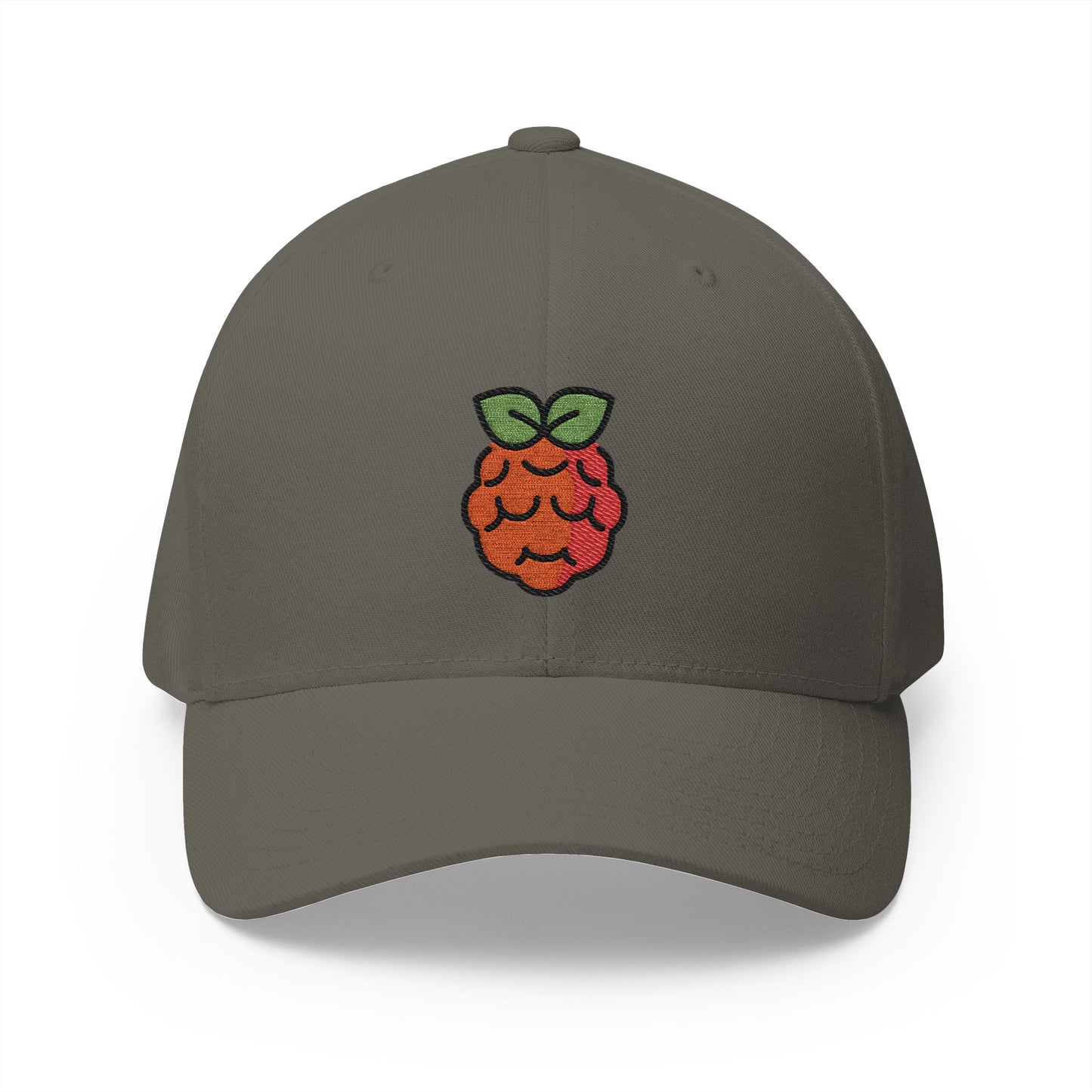 Raspberry Pi Emoji Olive Cap – Premium by Capmoji
