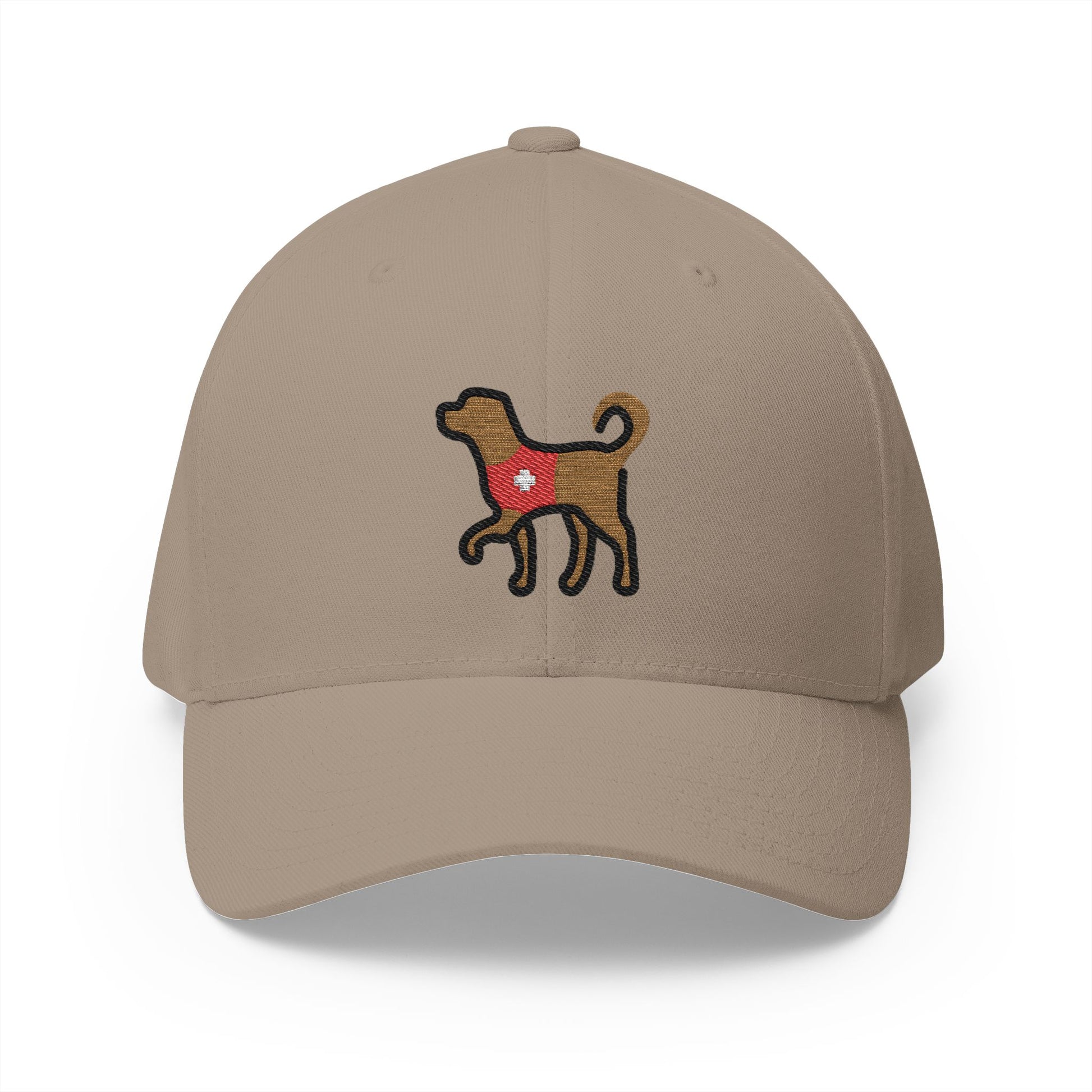 Service Dog Emoji Khaki Cap – Premium by Capmoji