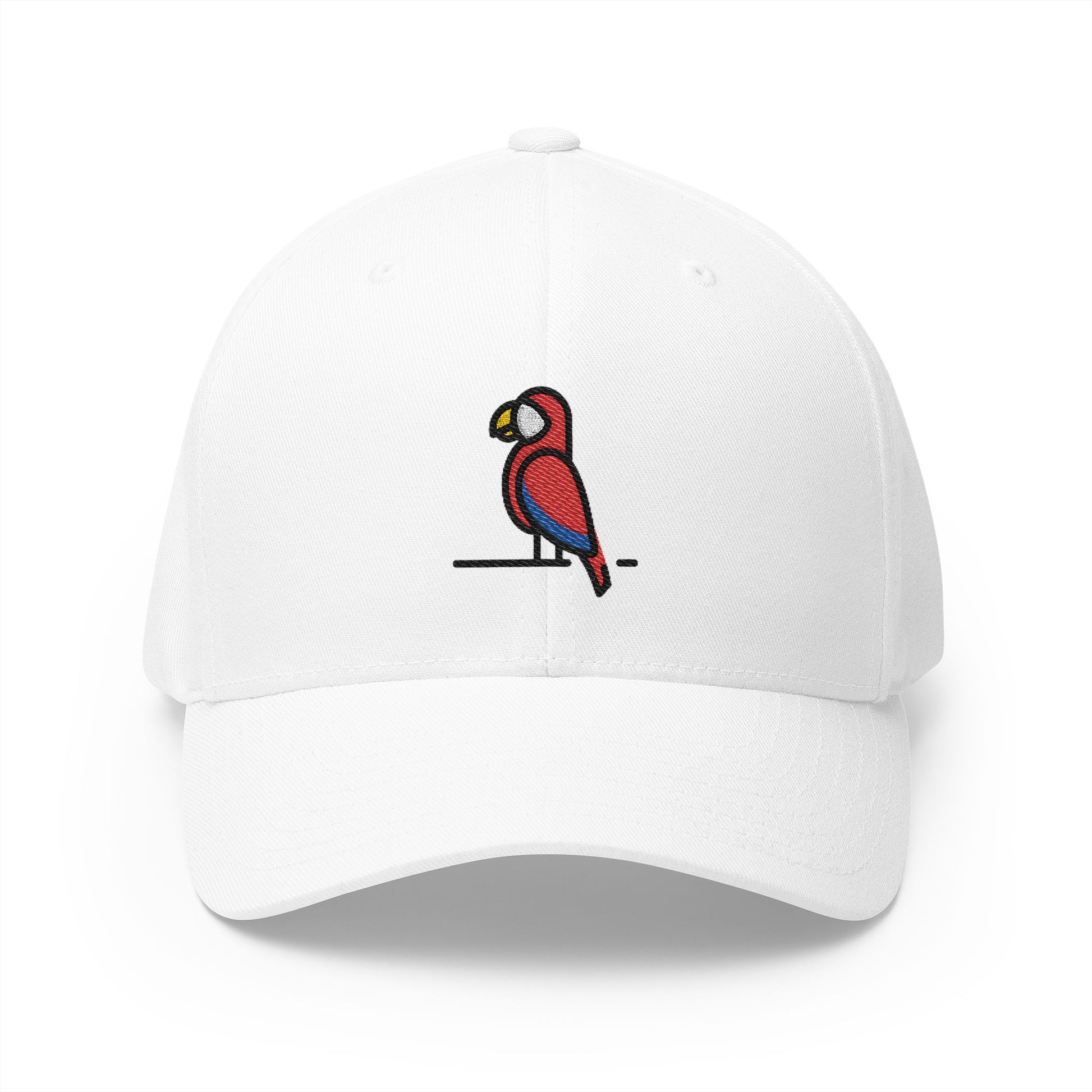 Parrot Emoji White Cap – Premium by Capmoji
