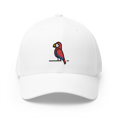 Parrot Emoji White Cap – Premium by Capmoji