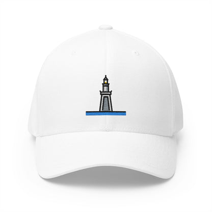 Lighthouse Of Alexandria Emoji White Cap – Premium by Capmoji