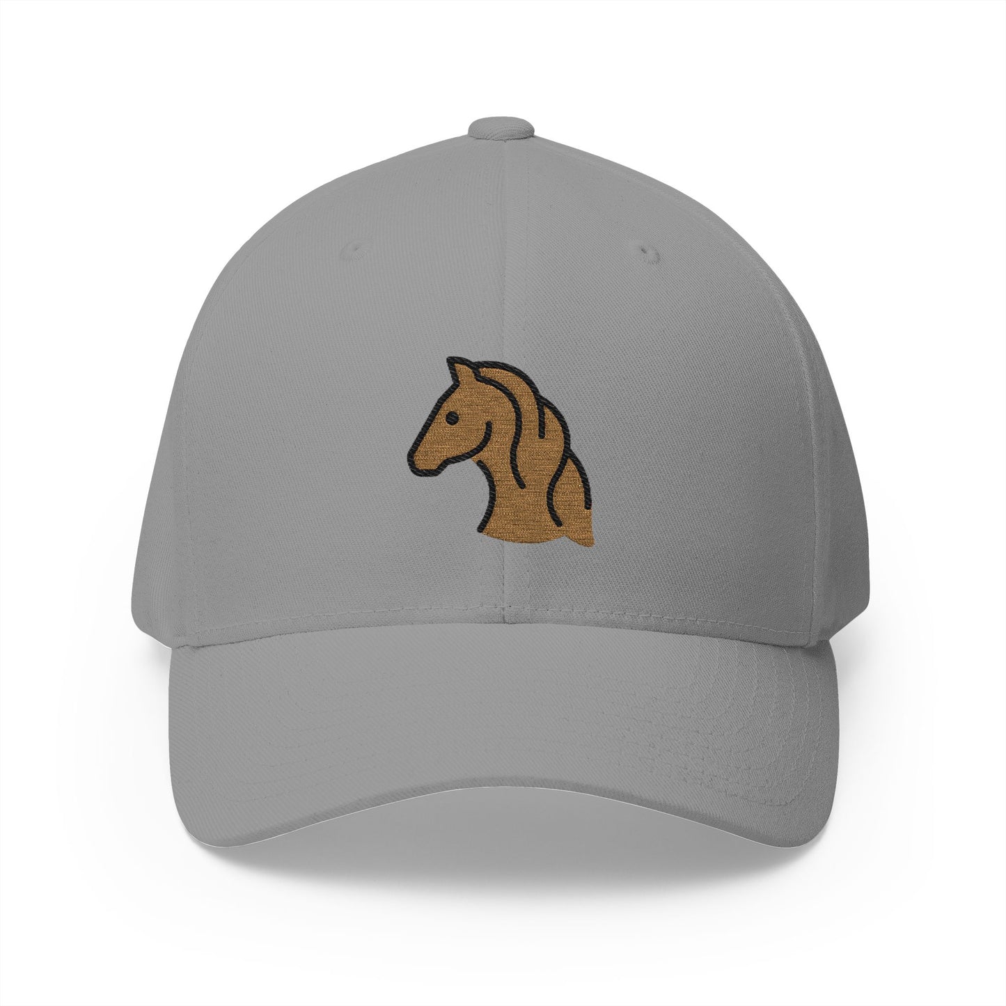 Horse Face Emoji Grey Cap – Premium by Capmoji