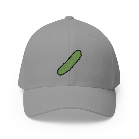 Cucumber Emoji Grey Cap – Premium by Capmoji