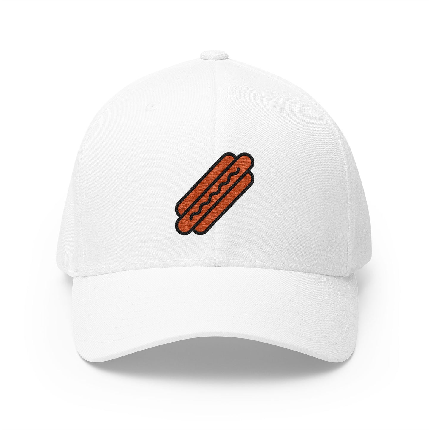 Hot Dog Emoji White Cap – Premium by Capmoji