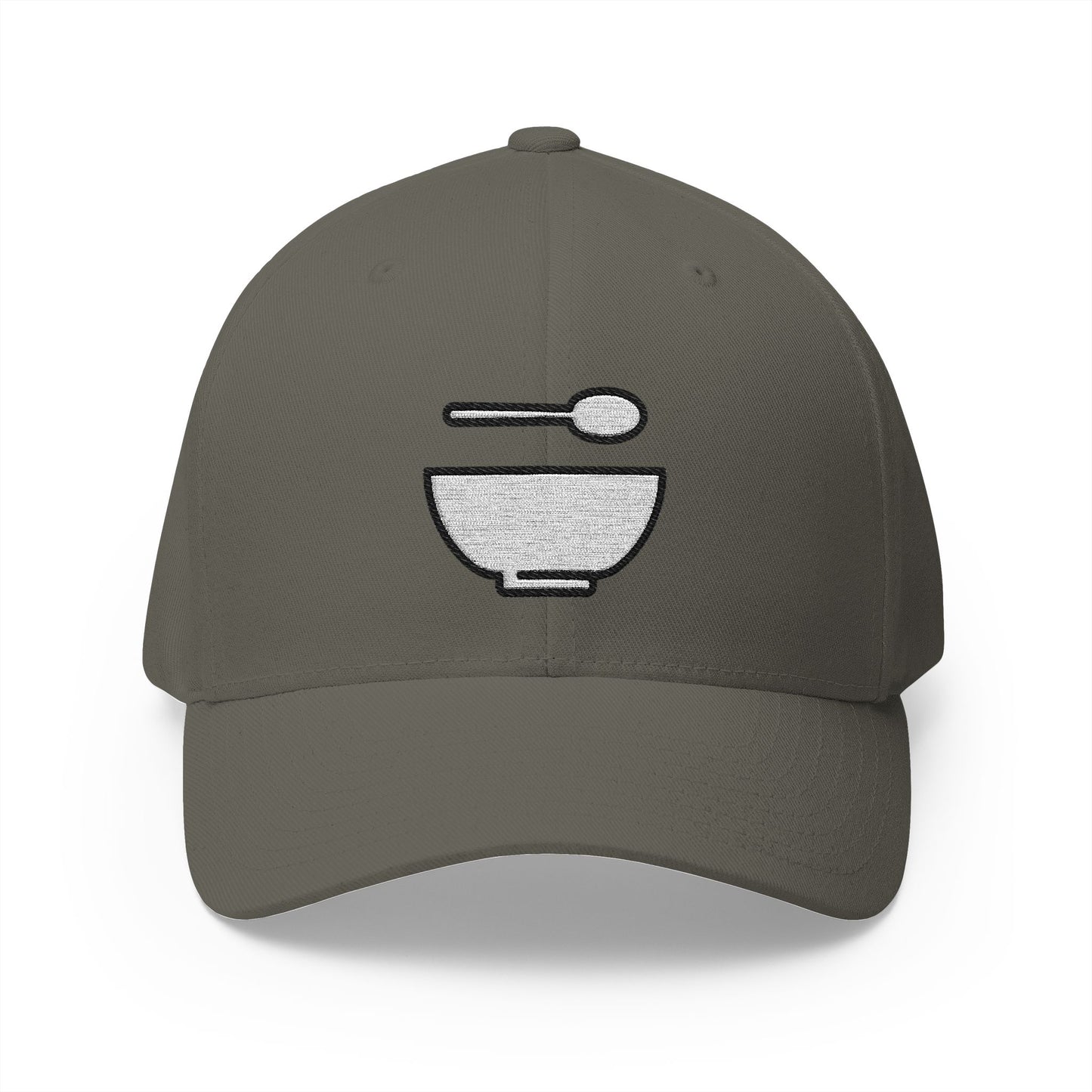 Bowl With Spoon Emoji Olive Cap – Premium by Capmoji