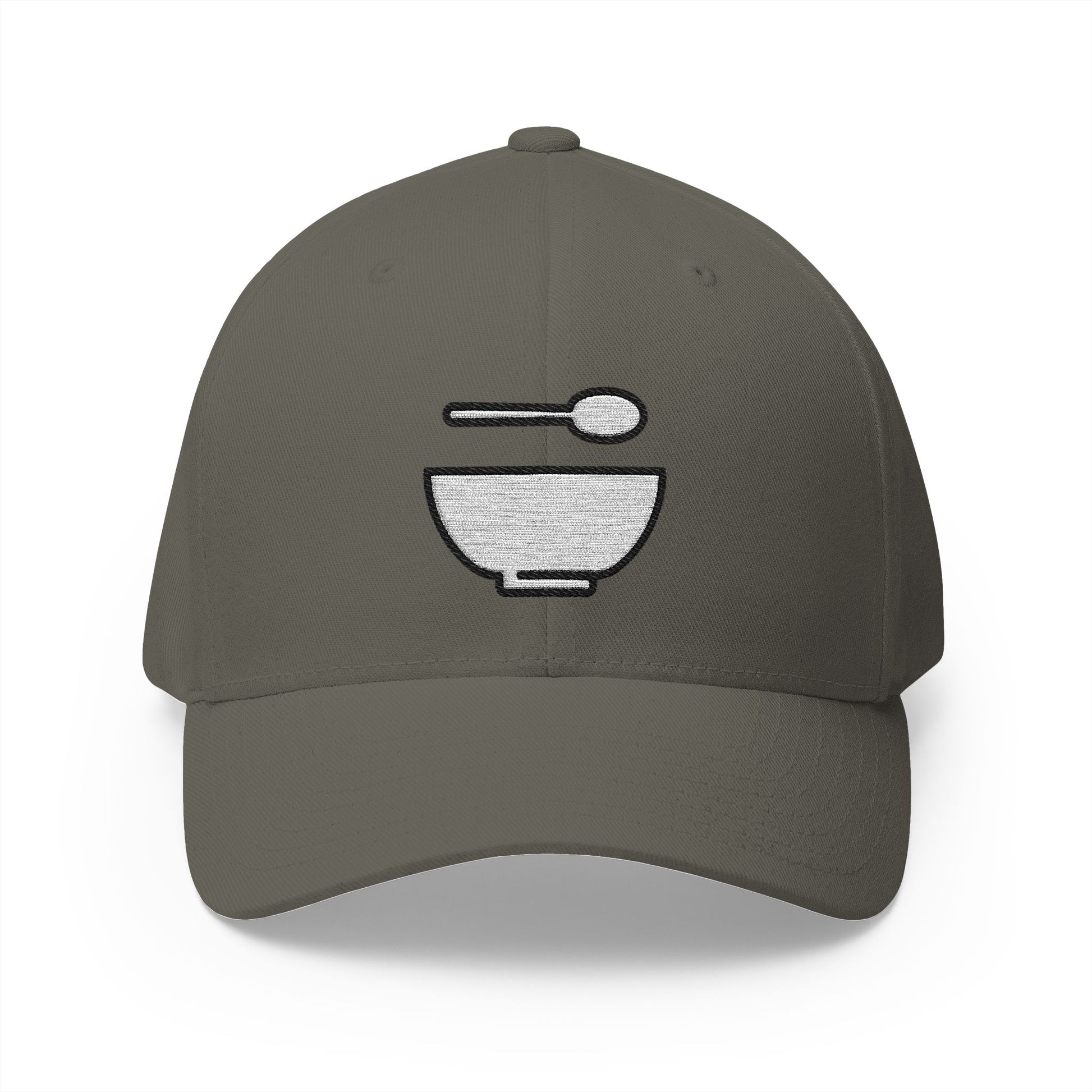 Bowl With Spoon Emoji Olive Cap – Premium by Capmoji