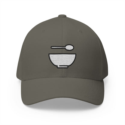 Bowl With Spoon Emoji Olive Cap – Premium by Capmoji