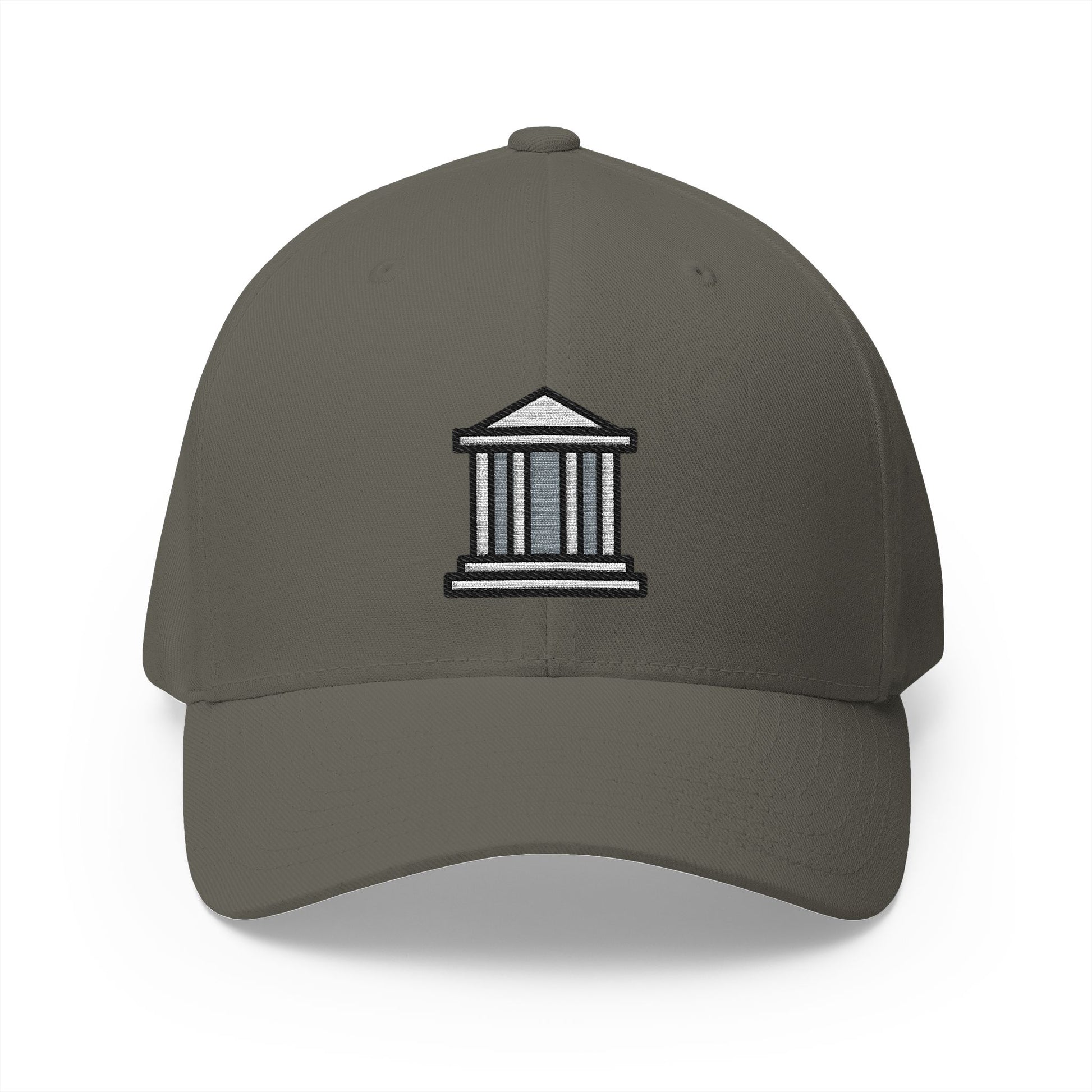 Classical Building Emoji Olive Cap – Premium by Capmoji
