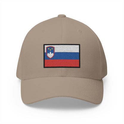 Flag: Slovenia Emoji Khaki Cap – Premium by Capmoji