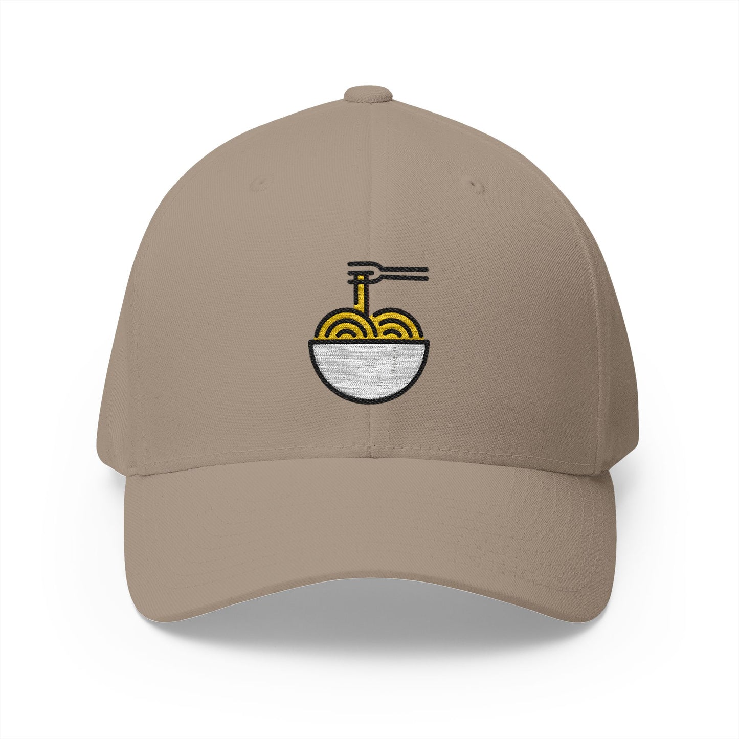Spaghetti Emoji Khaki Cap – Premium by Capmoji