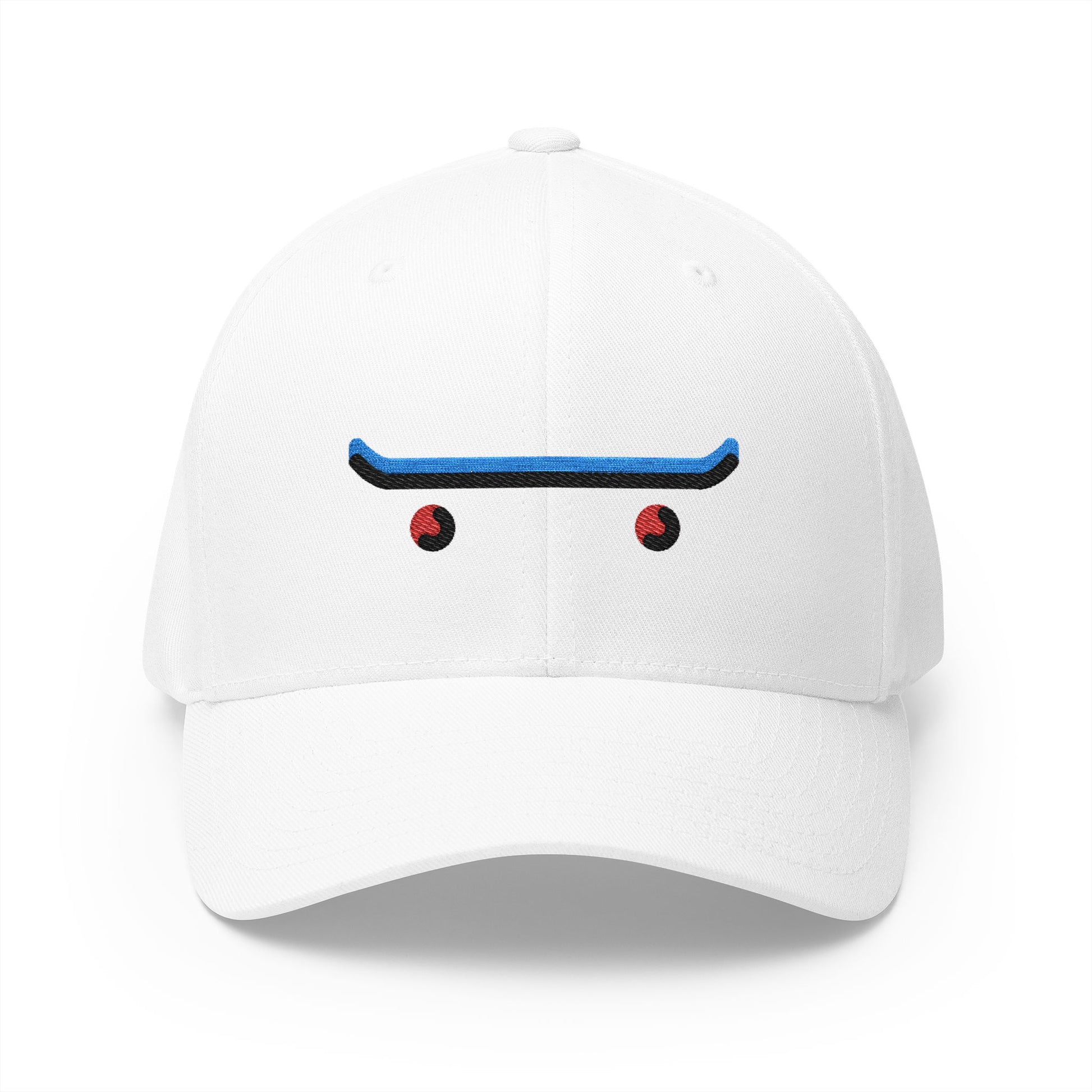Skateboard Emoji White Cap – Premium by Capmoji