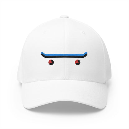 Skateboard Emoji White Cap – Premium by Capmoji