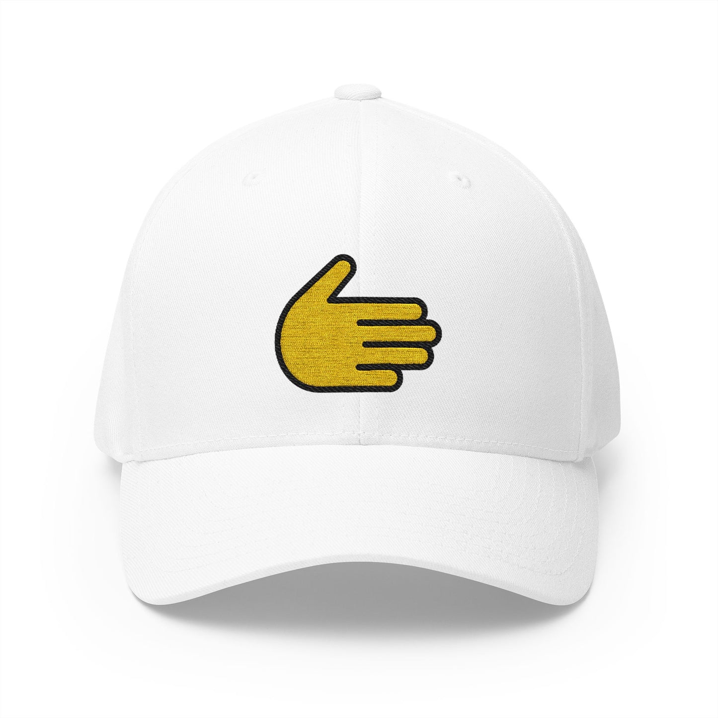 Rightwards Hand Emoji White Cap – Premium by Capmoji