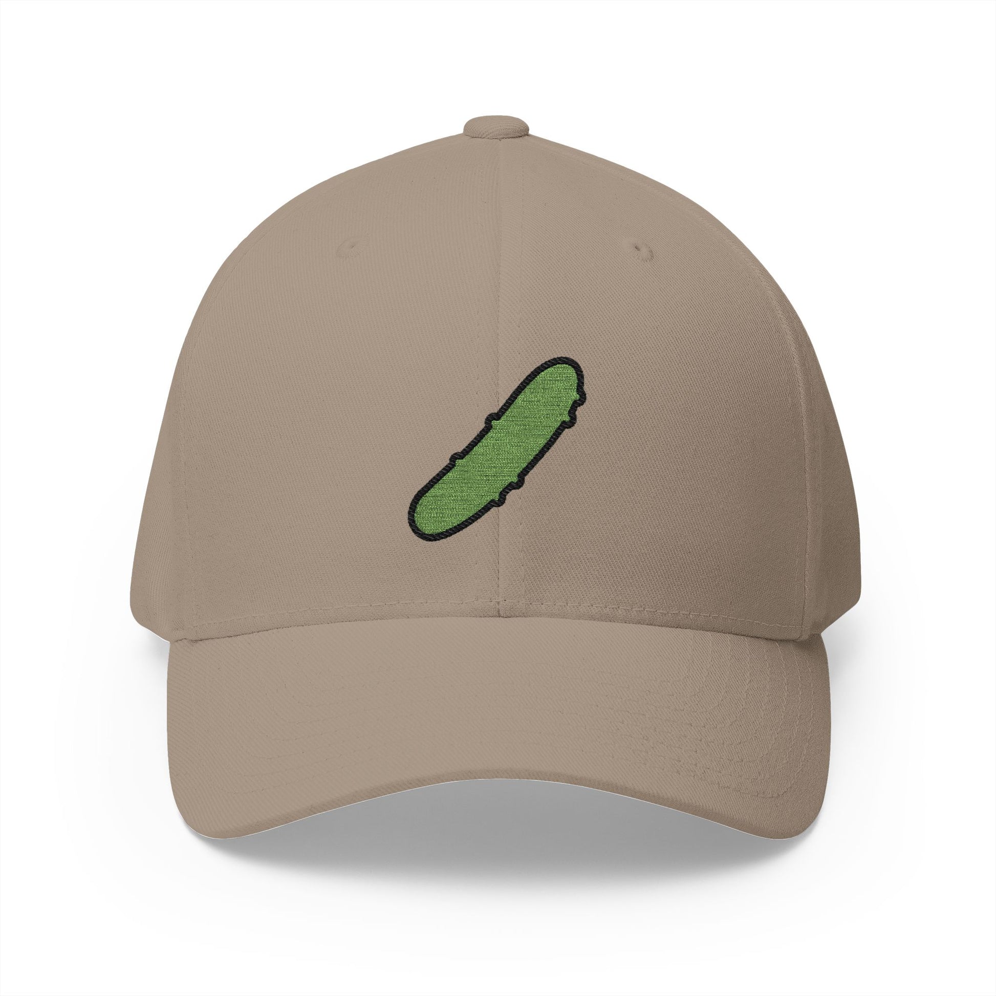 Cucumber Emoji Khaki Cap – Premium by Capmoji