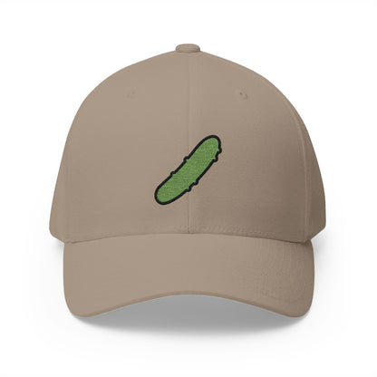 Cucumber Emoji Khaki Cap – Premium by Capmoji