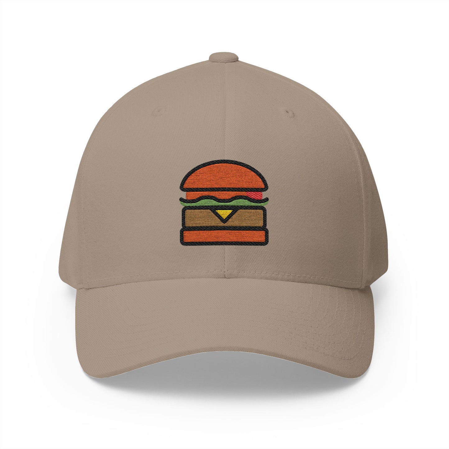 Hamburger Emoji Khaki Cap – Premium by Capmoji
