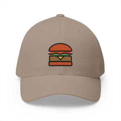 Hamburger Emoji Khaki Cap – Premium by Capmoji