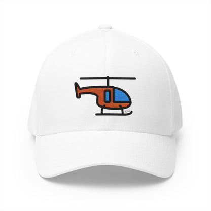 Helicopter Emoji White Cap – Premium by Capmoji